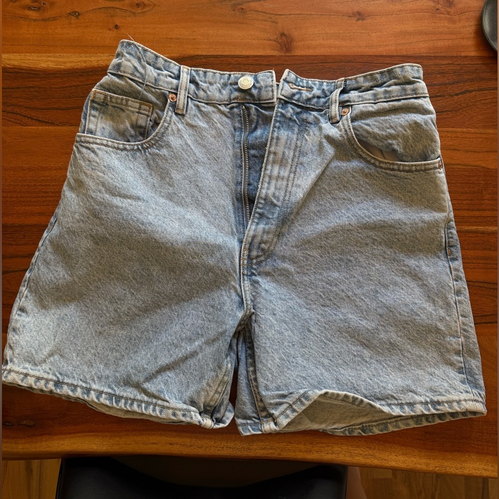 Zara Light Blue Denim Shorts